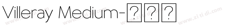 Villeray Medium字体转换